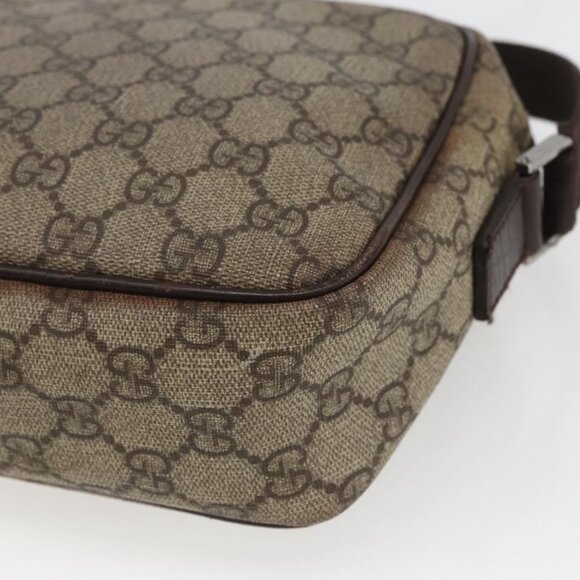 Authentic GUCCI GG Supreme Shoulder Bag PVC Beige Silver 114291 - Picture 4 of 16